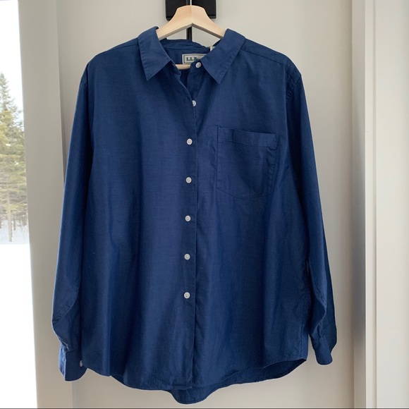 L.L. Bean Tops | Ll Bean Womens Long Sleeve Collared Shirt | Poshmark